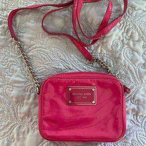 Michael Kors small crossbody purse hot pink